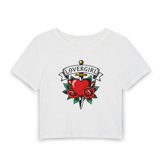 LOVERGIRL Baby Tee - Y2K Graphic Fitted Top