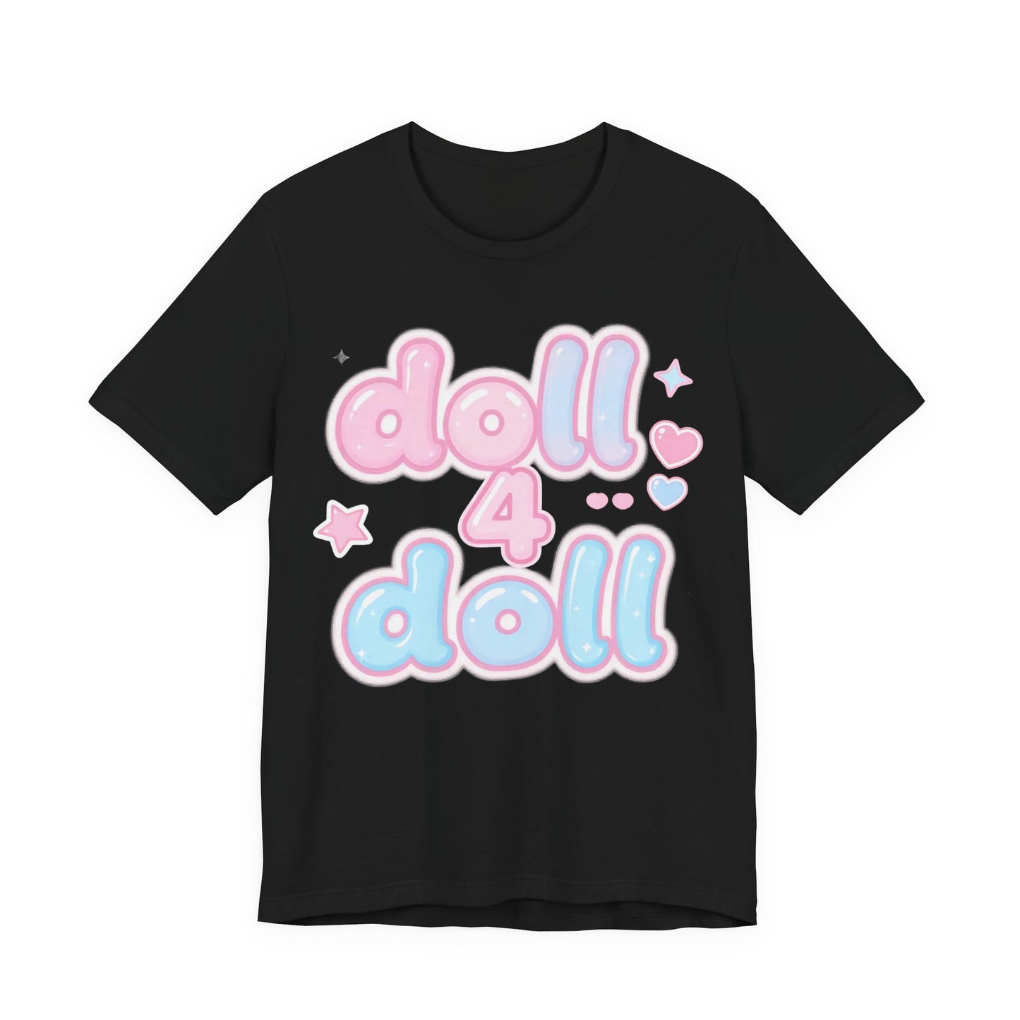 doll 4 doll Anime Sticker Tee - Y2K Graphic Classic Cotton Top