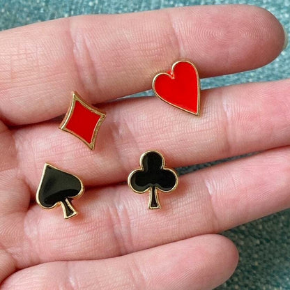 Card Suit Stud Earrings