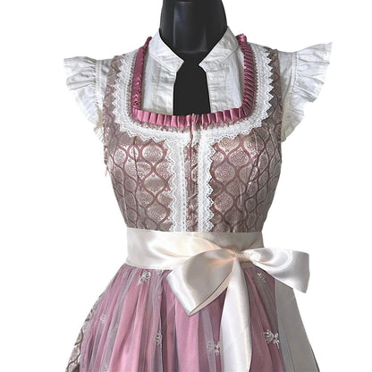 Pink Lace Dirndl Dress Johanna