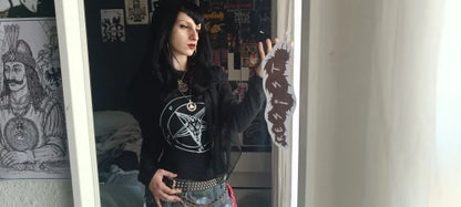 Sabbath Star long sleeve baby tee full outfit