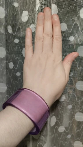 Customer photo - amber and red cuffs