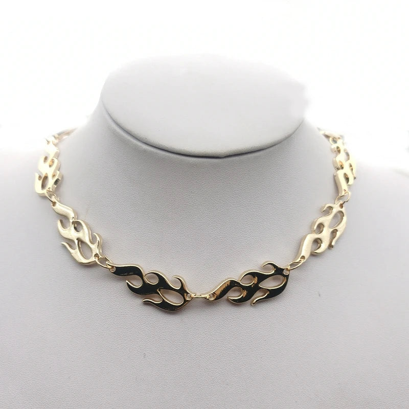 Gold Flame link choker