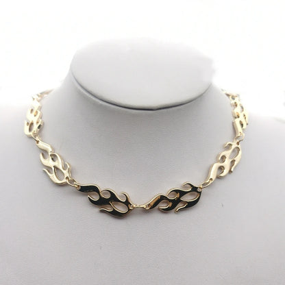 Gold Flame link choker