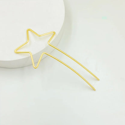 Matte Gold star hair stick