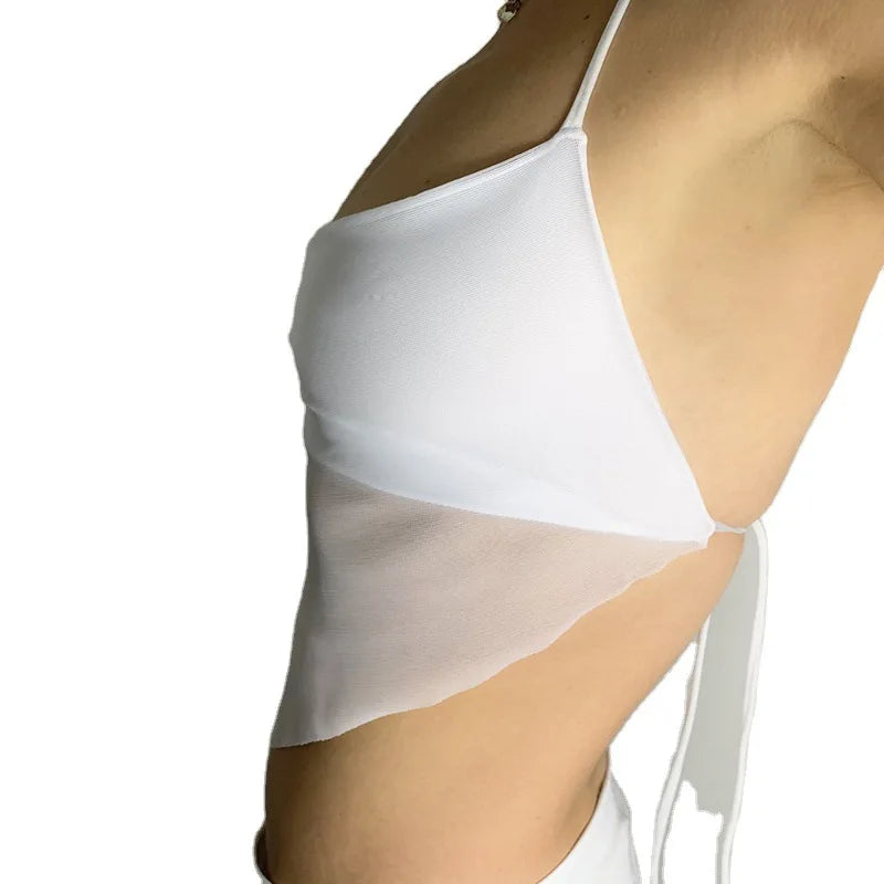 White mesh halter side view