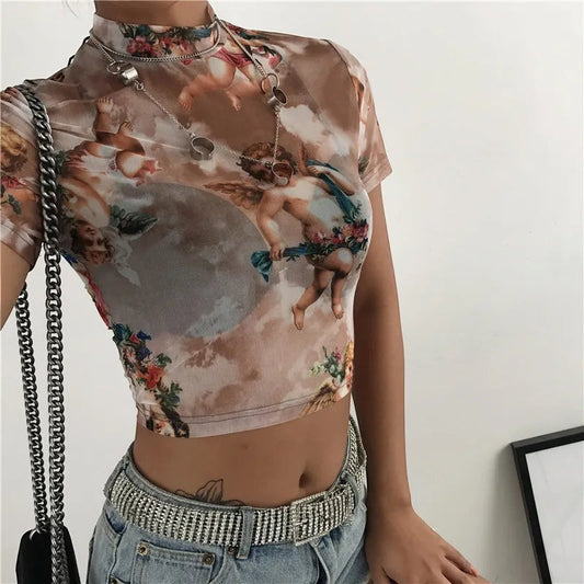 Renaissance Angel Mesh Top