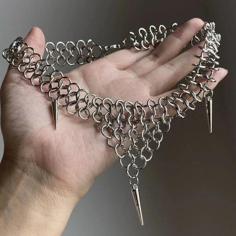 Full chainmail collar laid flat