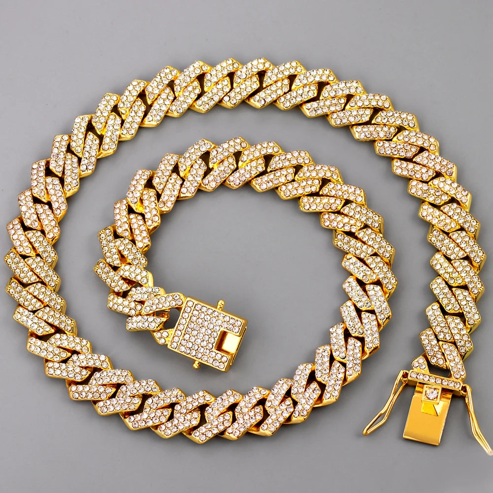 Molten Gold 03 iced Cuban link chain
