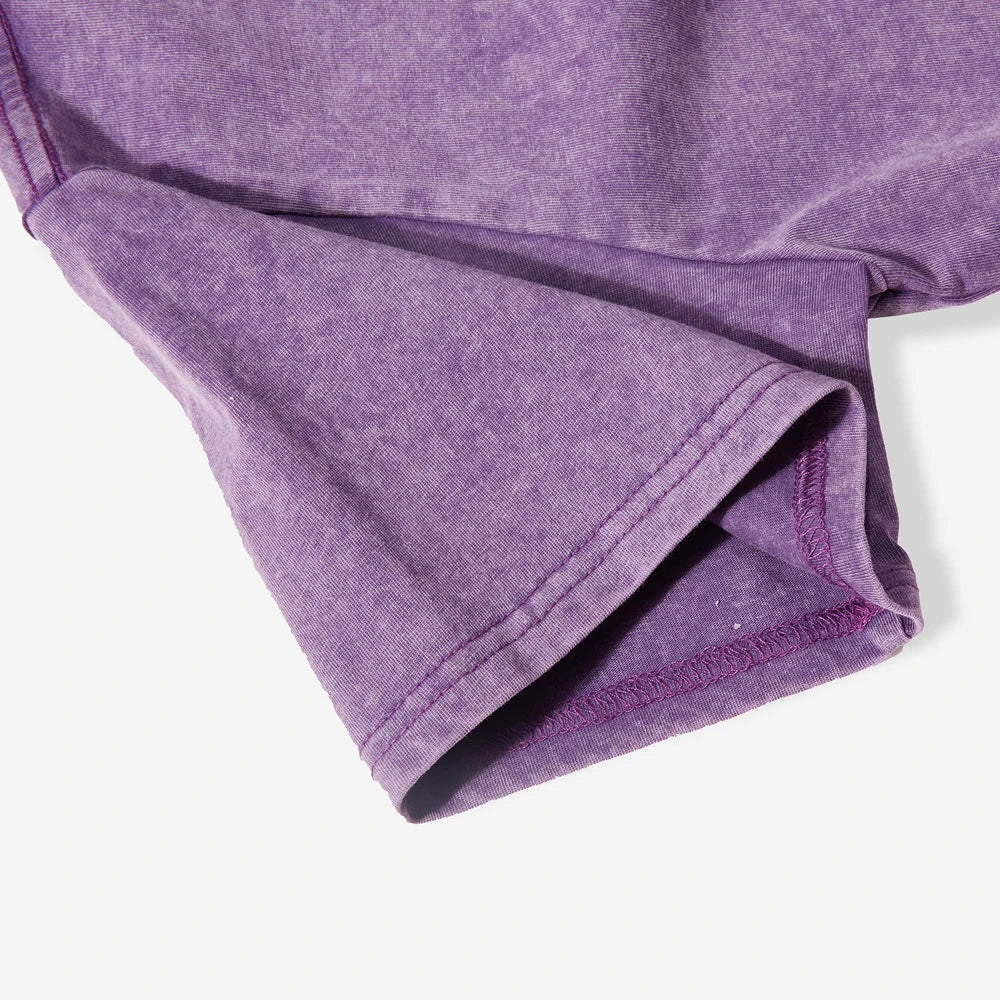 Folded crop tee showing hem and fabric weight