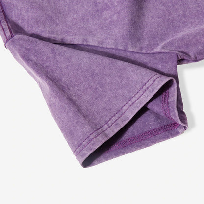 Folded crop tee showing hem and fabric weight