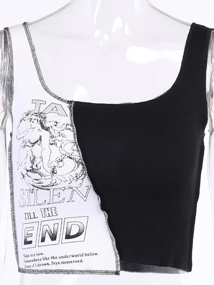 Detail of the cropped asymmetric hem