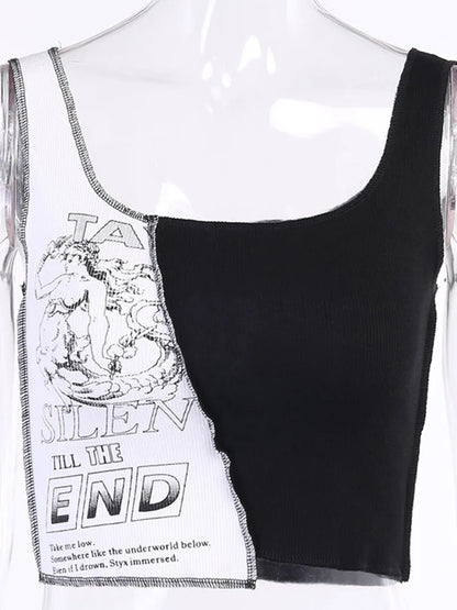 Detail of the cropped asymmetric hem