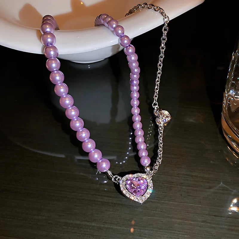 Pearl strand and silver chain detail