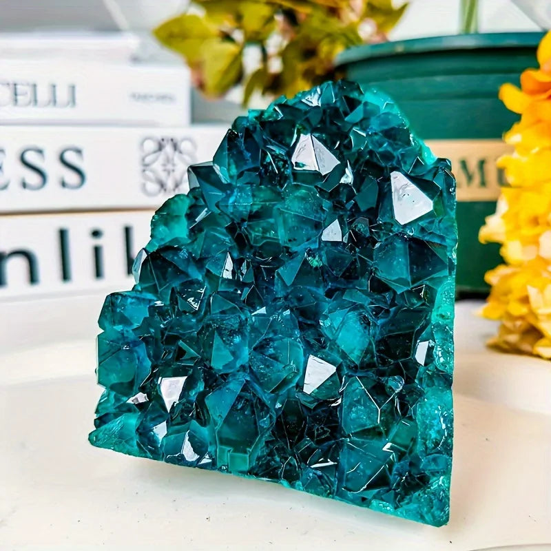 Blue aura quartz cluster, small size