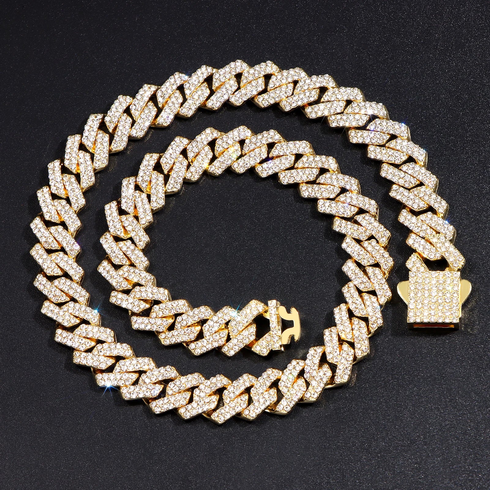 Molten Gold 02 iced Cuban link chain