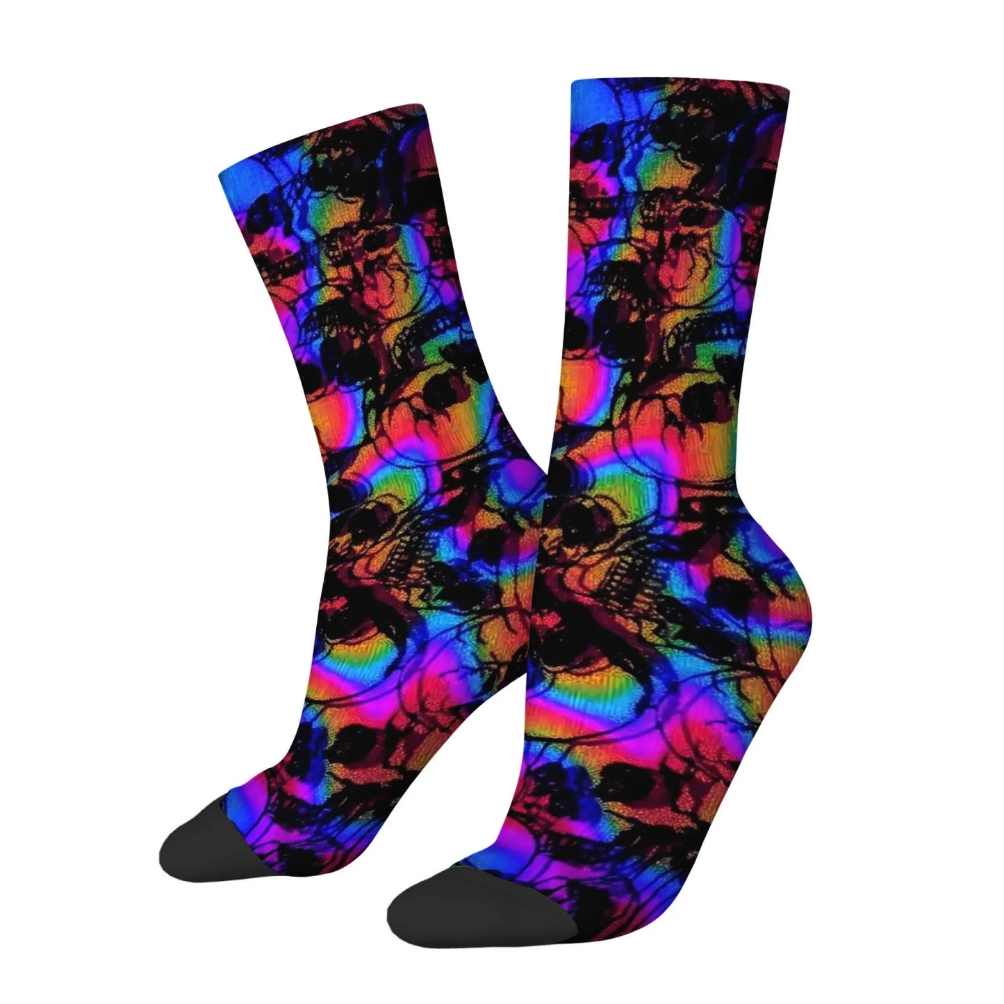 Skull print socks side view
