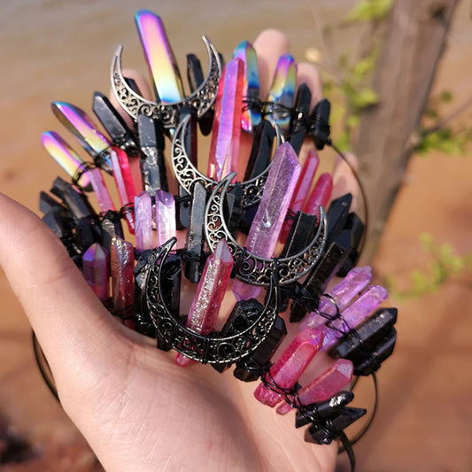 Amethyst Moon Goddess Crystal Crown