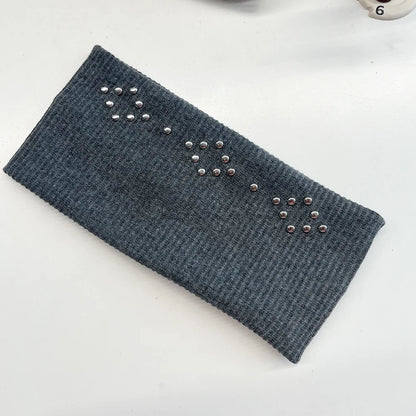Studded Graphite stretch knit headband