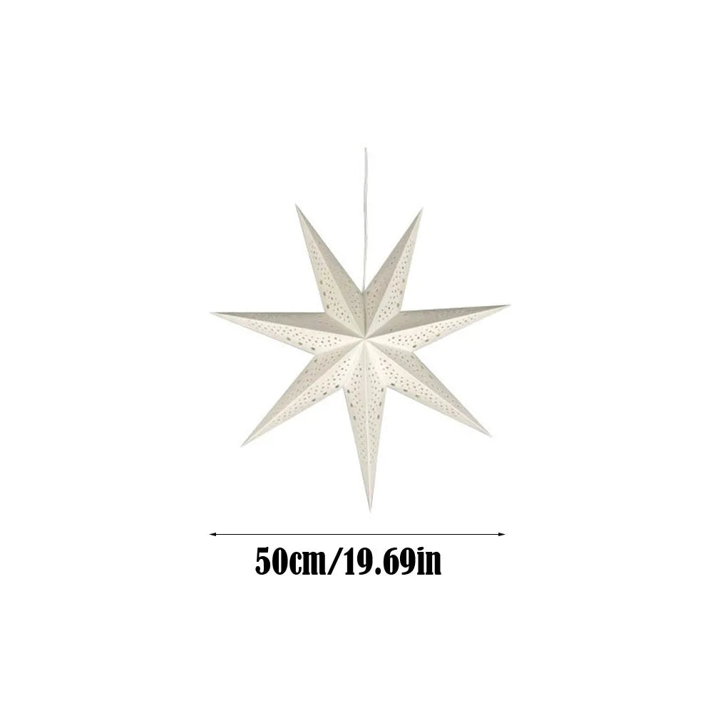 Bone White paper star lantern