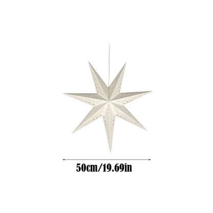 Bone White paper star lantern