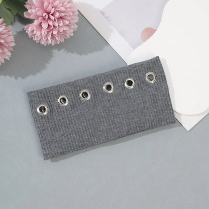 Ash Gray eyelet stretch headband