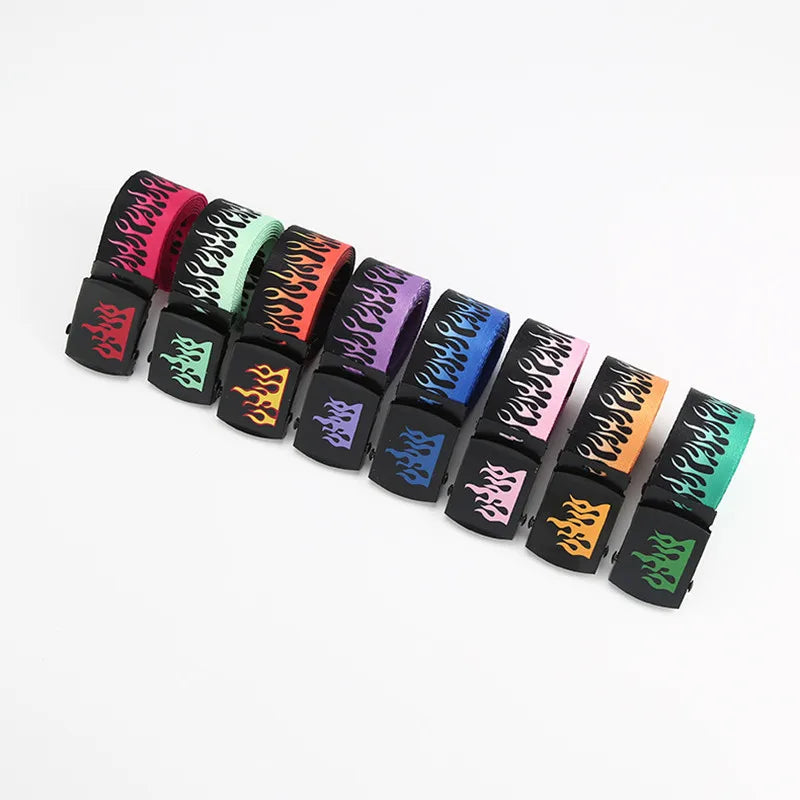 All nine flame belt colorways lined up