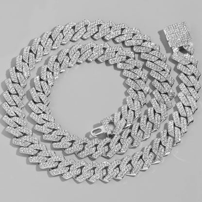 Chrome Ice 01 iced Cuban link chain