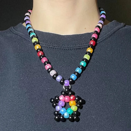 02 Prism Core kandi star necklace worn