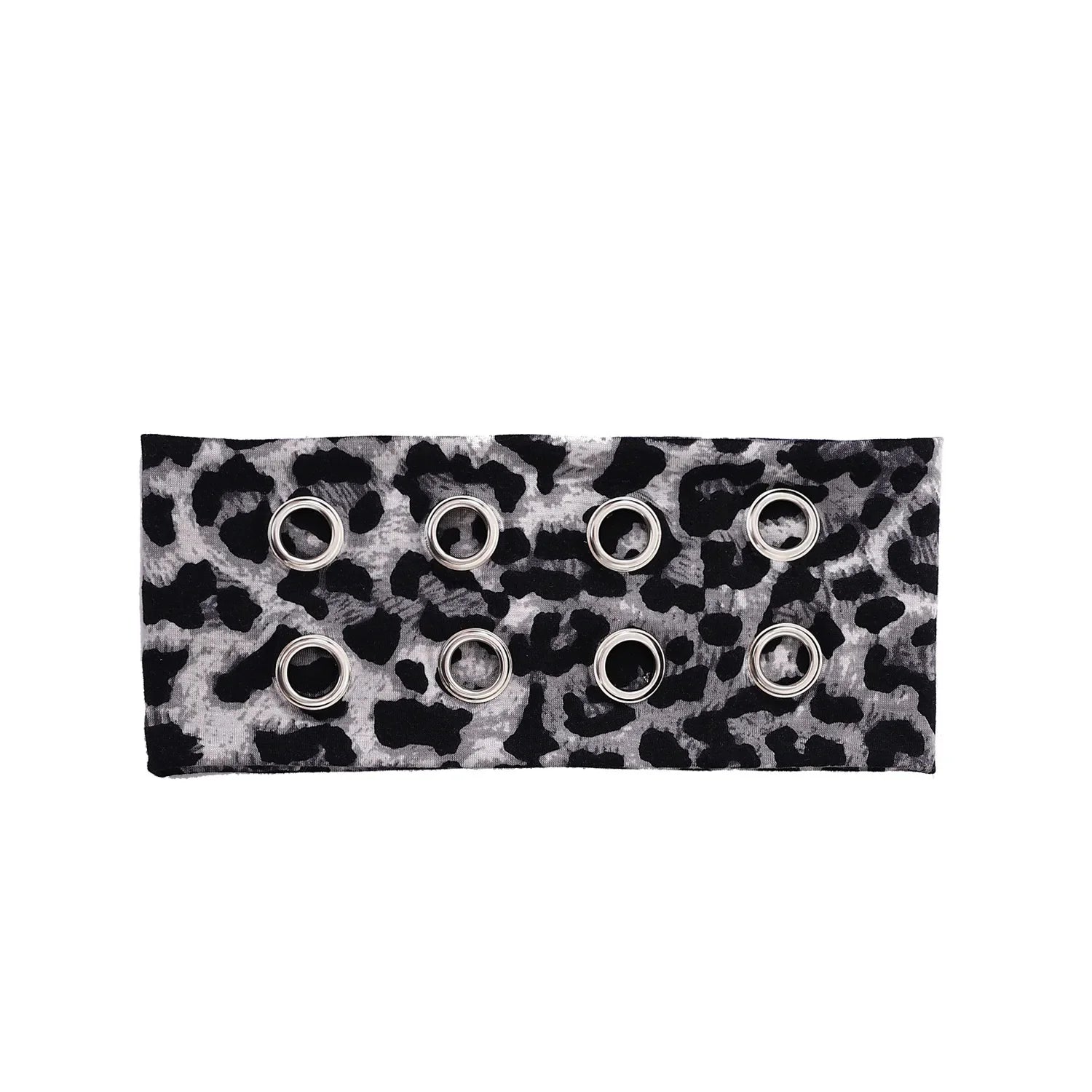 Ghost Leopard grommet stretch headband