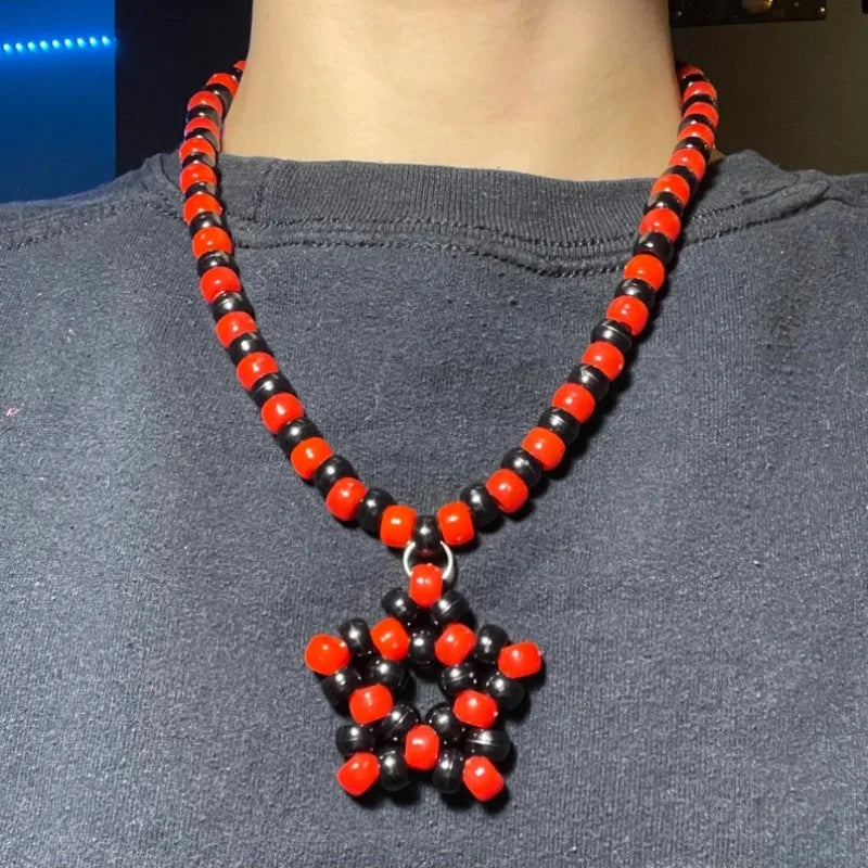 06 Lava Lamp kandi star necklace worn
