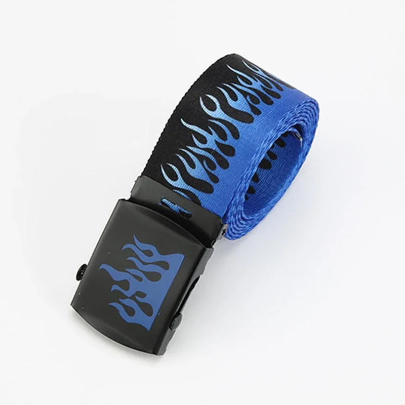 Cyber Blue flame web belt