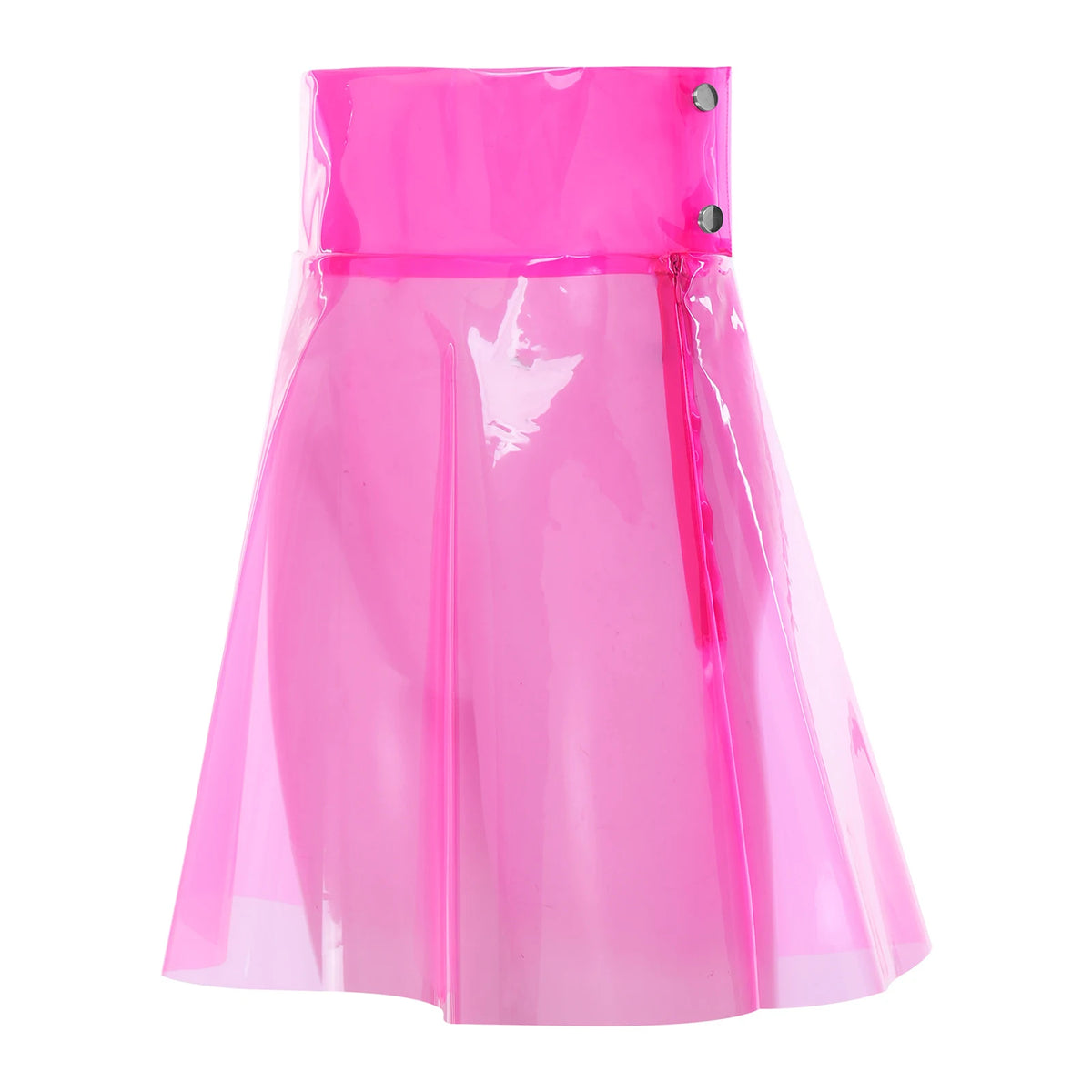 Translucent pleated mini skirt flat view