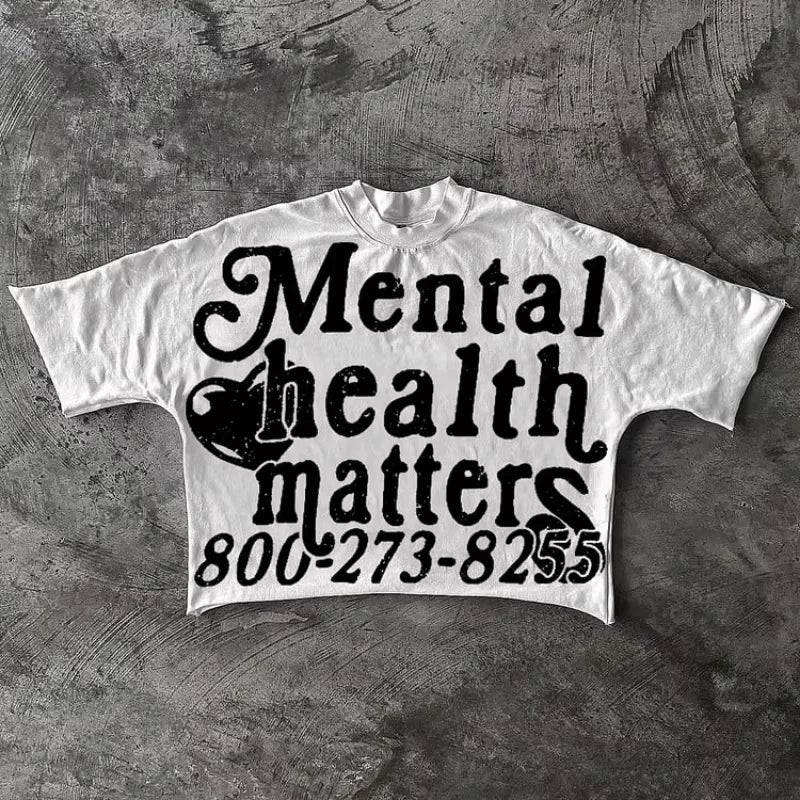 White oversized graphic tee front