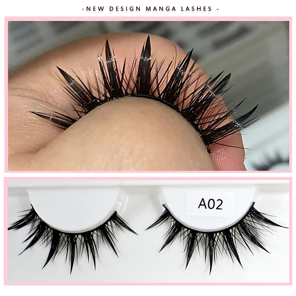 Style A02 spiked manga lash
