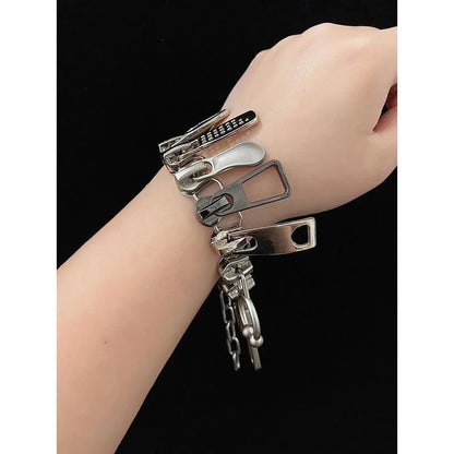 Zipper cuff bracelet style