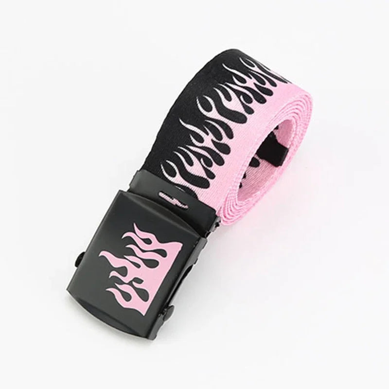 Bubblegum flame web belt