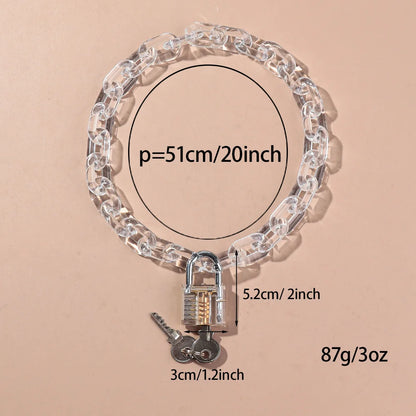 Measurement guide - 20 inch chain, 2 inch padlock drop