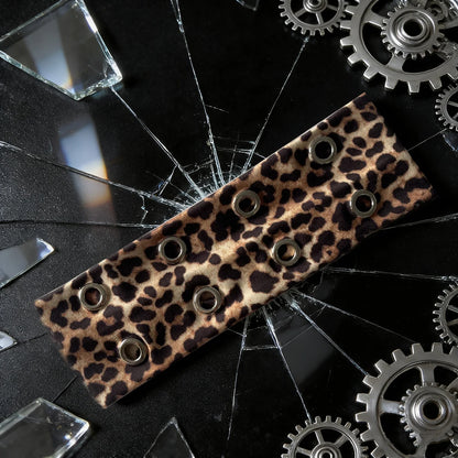 Feral Leopard eyelet stretch headband