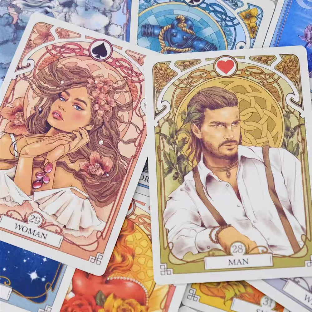 Romantic Lenormand Art Nouveau Tarot Oracle Cards