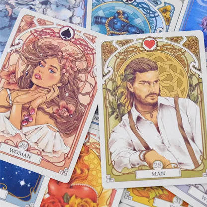 Romantic Lenormand Art Nouveau Tarot Oracle Cards