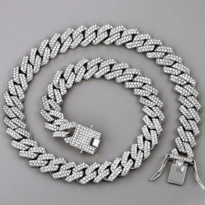 Chrome Ice 03 iced Cuban link chain