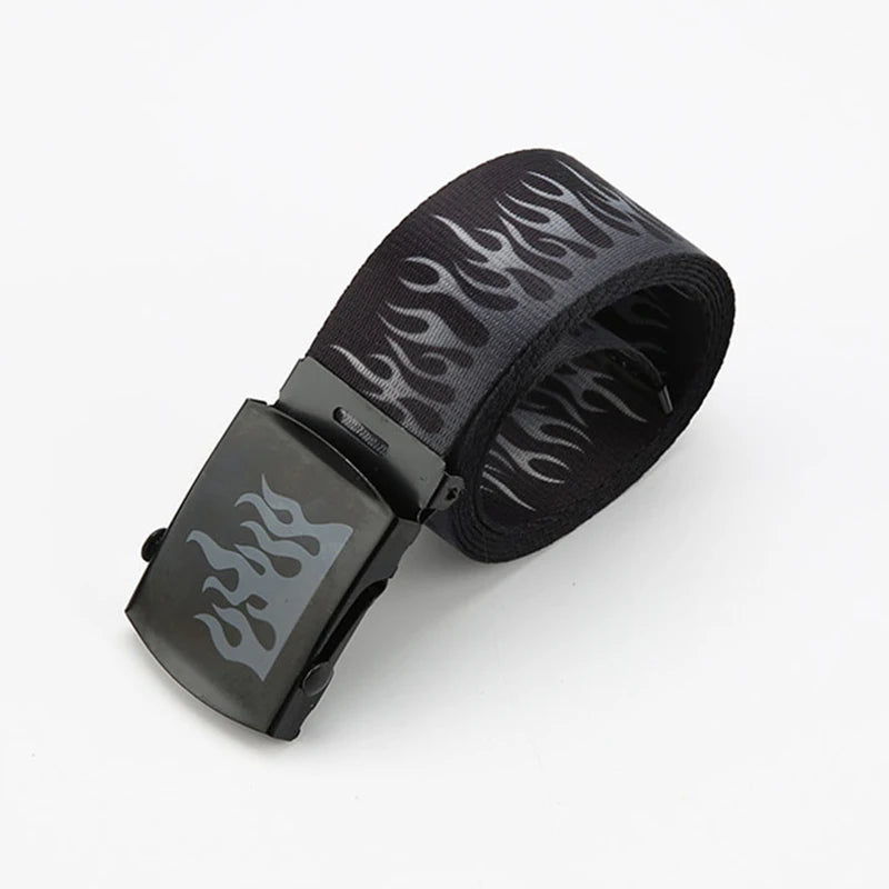 Concrete grey flame web belt