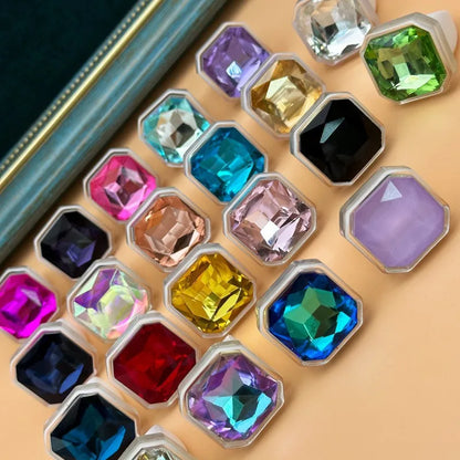 All fourteen shades of the faceted cocktail ring