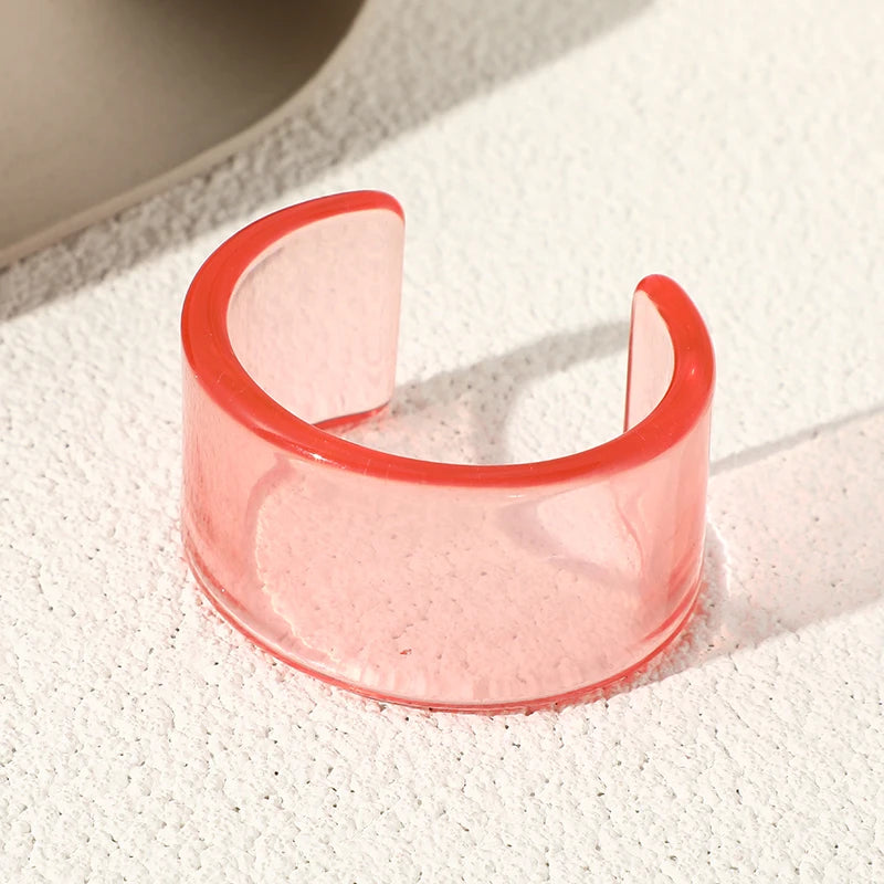 Coral Crush chunky resin cuff bracelet