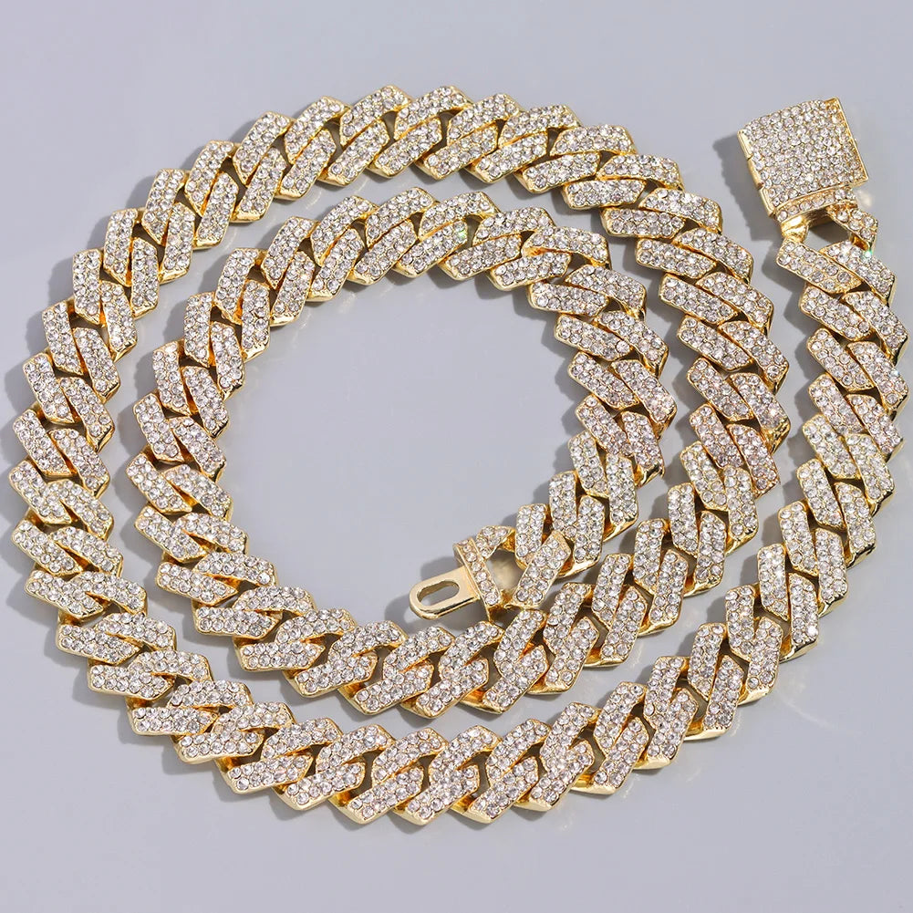 Molten Gold 01 iced Cuban link chain