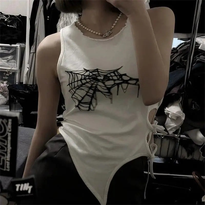 Ghost White spider web tank