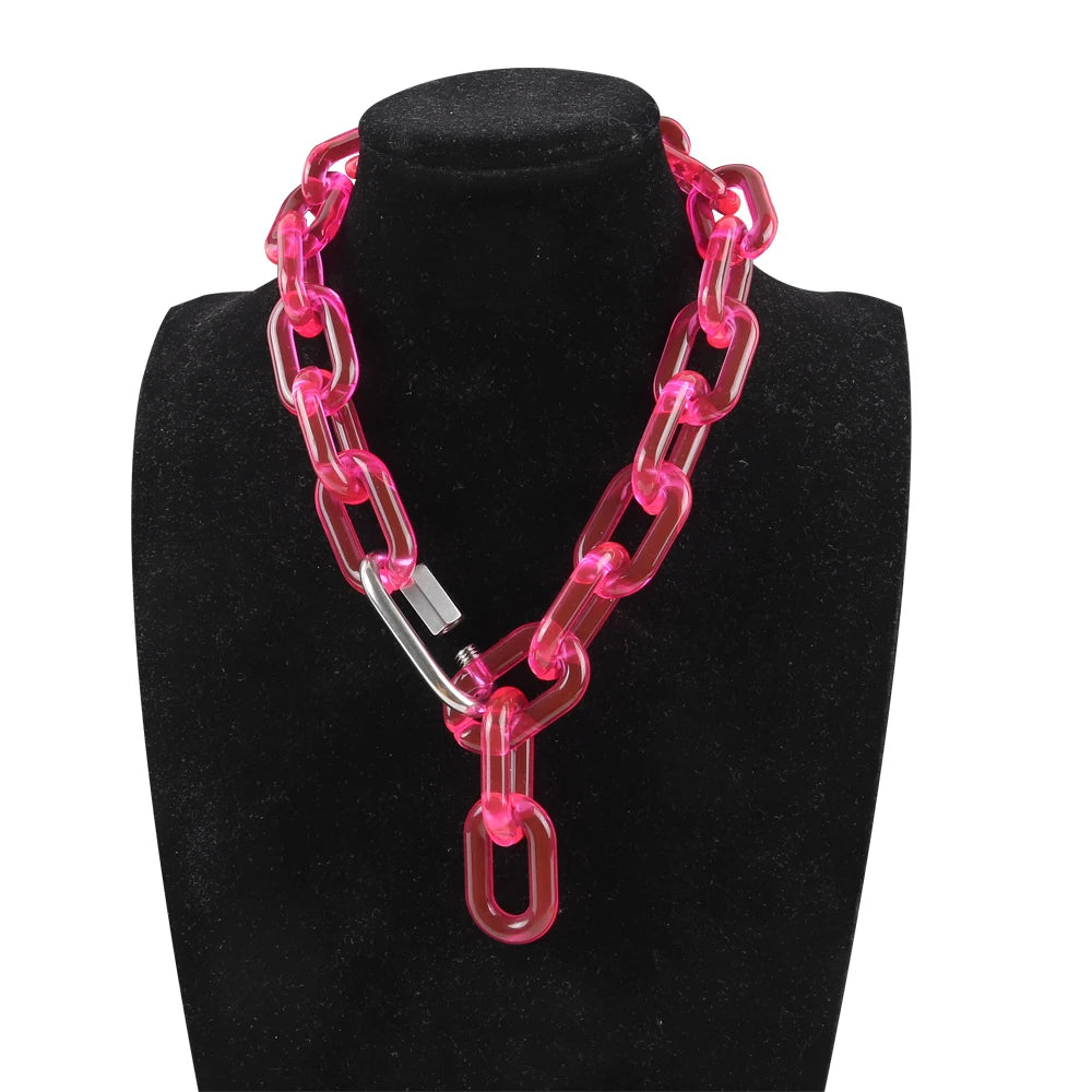 Hot Rose acrylic chain
