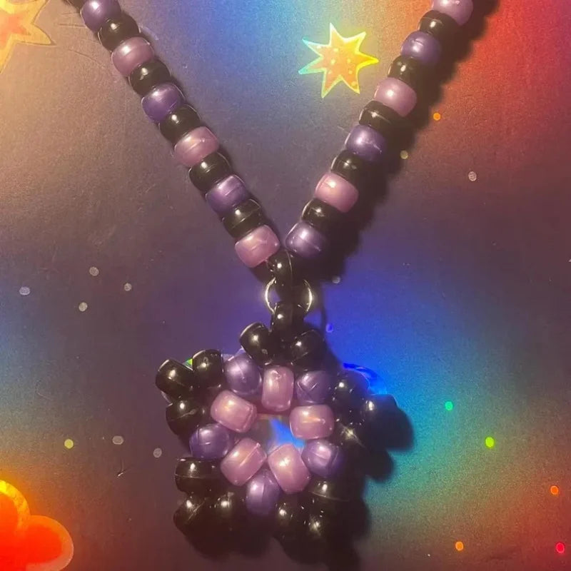 07 Lilac Haze kandi star necklace