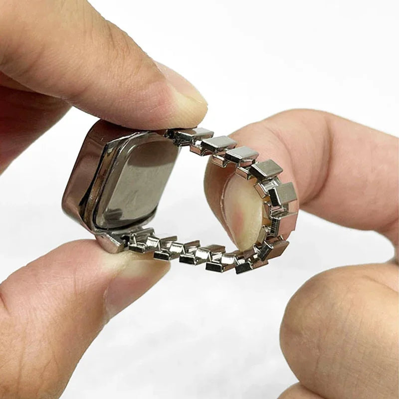 Finger watch stretch band detail